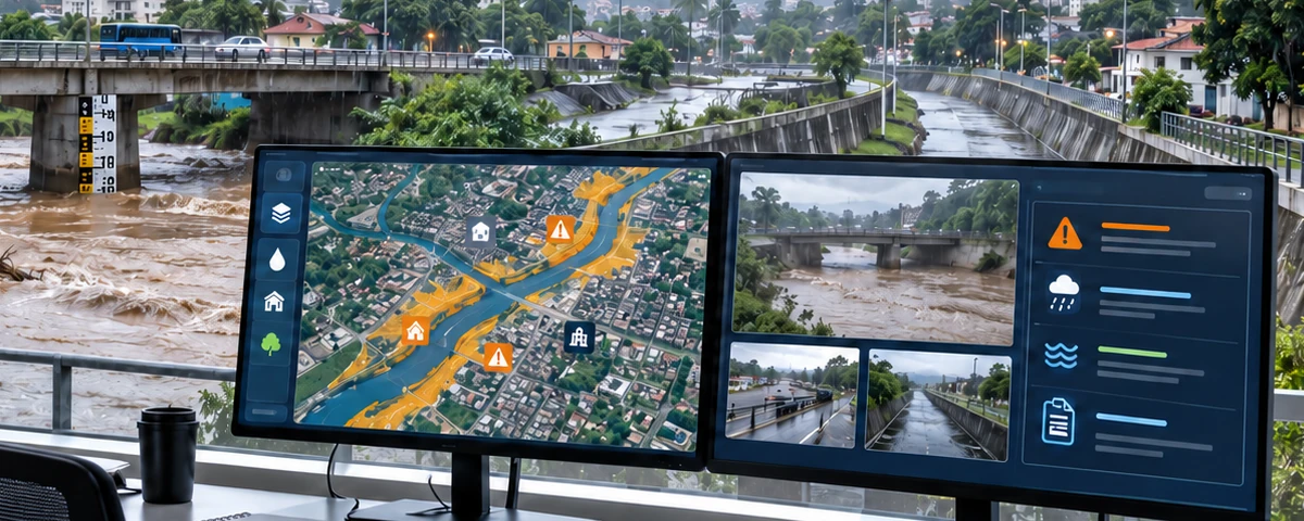 Monitoramento de inundação e painel operacional