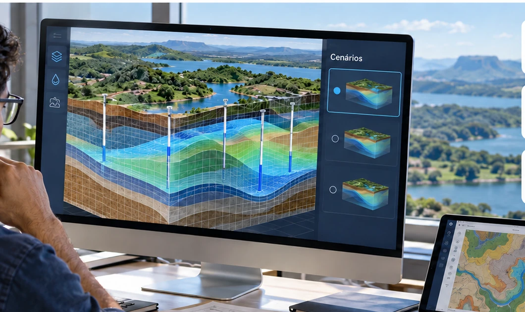 Modelo hidrogeológico conceitual em ambiente computacional